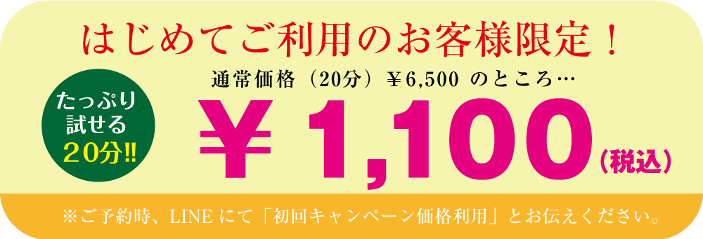 初回1100円キャンペーン